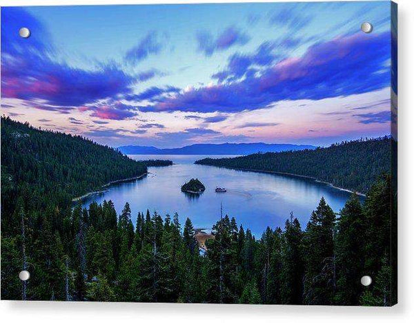 Emerald Bay And Ms Dixie At Sunset By Brad Scott - Acrylic Print