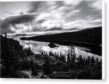 Emerald Bay Black And White - Canvas Print-10.000" x 6.625"-Lake Tahoe Prints