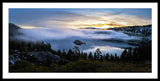 Emerald Bay Foggy Sunrise - Framed Print by Brad Scott