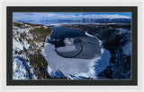 Emerald Bay Ice Aerial - Framed Print