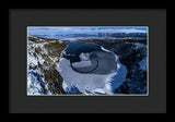 Emerald Bay Ice Aerial - Framed Print