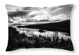 Emerald Bay Rays Black And White By Brad Scott - Throw Pillow-Lake Tahoe Prints