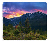Emerald Bay Secret Sunset Panorama By Brad Scott - Blanket