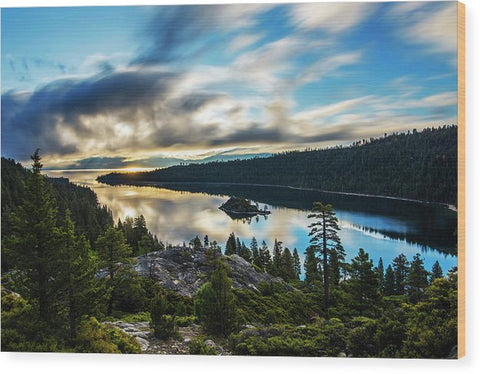 Emerald Bay Sunrise Lake Tahoe - Wood Print