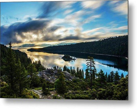 Emerald Bay Rays by Brad Scott - Emerald Bay Lake Tahoe Sunrise - Metal Print-Metal Print-Lake Tahoe Prints