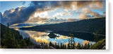 Emerald Bay Sunrise Rays - Canvas Print-16.000" x 6.500"-Lake Tahoe Prints