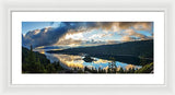 Emerald Bay Sunrise Rays - Framed Print-Lake Tahoe Prints