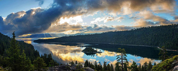 Emerald Bay Sunrise Rays - Art Print-Lake Tahoe Prints