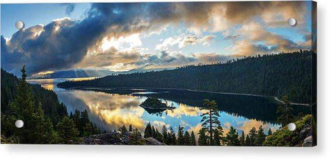 Emerald Bay Sunrise Rays - Acrylic Print-Lake Tahoe Prints