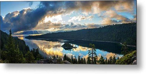 Emerald Bay Sunrise Rays - Metal Print-Lake Tahoe Prints