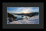 Emerald Bay Winter Sunburst By Brad Scott - Framed Print