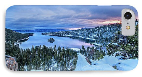 Emerald Bay Winter Sunrise - Phone Case-Phone Case-IPhone 7 Case-Lake Tahoe Prints