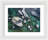 Emerald Waters - Bonsai Rock, Lake Tahoe - Framed Print