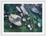 Emerald Waters - Bonsai Rock, Lake Tahoe - Framed Print