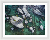 Emerald Waters - Bonsai Rock, Lake Tahoe - Framed Print