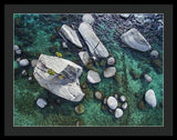 Emerald Waters - Bonsai Rock, Lake Tahoe - Framed Print