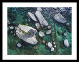 Emerald Waters - Bonsai Rock, Lake Tahoe - Framed Print