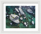 Emerald Waters - Bonsai Rock, Lake Tahoe - Framed Print