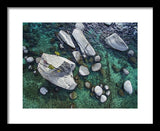 Emerald Waters - Bonsai Rock, Lake Tahoe - Framed Print