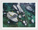 Emerald Waters - Bonsai Rock, Lake Tahoe - Framed Print