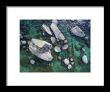 Emerald Waters - Bonsai Rock, Lake Tahoe - Framed Print