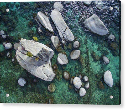 Emerald Waters - Bonsai Rock, Lake Tahoe - Acrylic Print