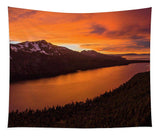 Fallen Leaf Lake Sunset Aerial By Brad Scott - Tapestry
