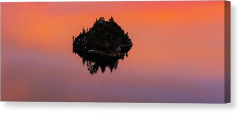 Fannette Island Lake Tahoe - Last Sunset Of The Decade - Canvas Print by Brad Scott