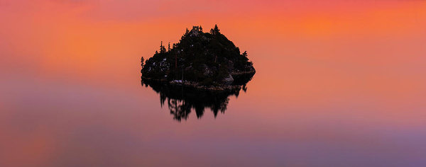 Fannette Island Lake Tahoe - Last Sunset Of The Decade - Art Print by Brad Scott