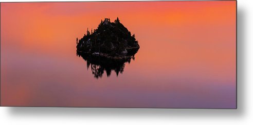Fannette Island Lake Tahoe - Last Sunset Of The Decade - Metal Print by Brad Scott