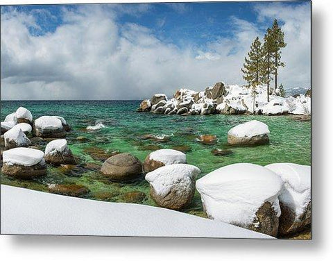 Frozen Aquas By Brad Scott - Metal Print-Metal Print-Lake Tahoe Prints