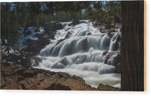 Glen Alpine Waterfall By Brad Scott - Wood Print