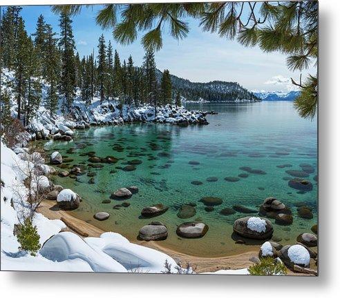 Glistening Cove By Brad Scott - Metal Print-Metal Print-Lake Tahoe Prints