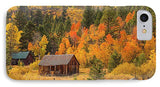 Hope Valley Fall Cabin By Brad Scott - Phone Case-Phone Case-IPhone 8 Case-Lake Tahoe Prints