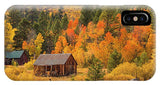 Hope Valley Fall Cabin By Brad Scott - Phone Case-Phone Case-IPhone X Case-Lake Tahoe Prints