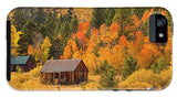 Hope Valley Fall Cabin By Brad Scott - Phone Case-Phone Case-IPhone 5 Tough Case-Lake Tahoe Prints