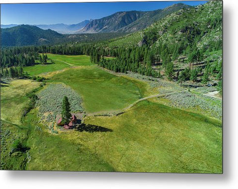 Horse Creek Ranch Aerial - Metal Print