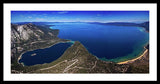Lake Tahoe Aerial Panorama - Emerald Bay Aerial - Framed Print-Lake Tahoe Prints