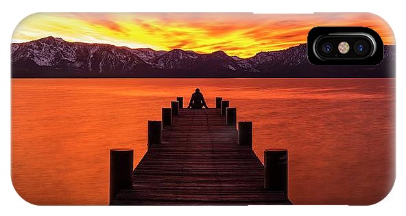 Lake Tahoe Sunset Pier By Brad Scott - Phone Case-Phone Case-IPhone X Case-Lake Tahoe Prints