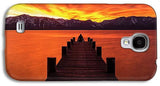 Lake Tahoe Sunset Pier By Brad Scott - Phone Case-Phone Case-Galaxy S4 Case-Lake Tahoe Prints