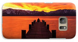 Lake Tahoe Sunset Pier By Brad Scott - Phone Case-Phone Case-Galaxy S7 Case-Lake Tahoe Prints