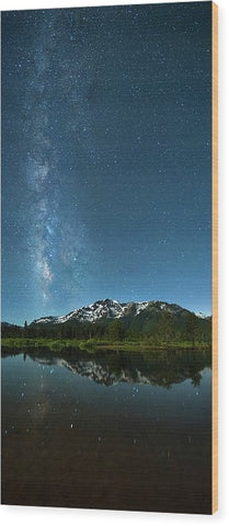 Milkyway Over Tallac By Brad Scott - Wood Print