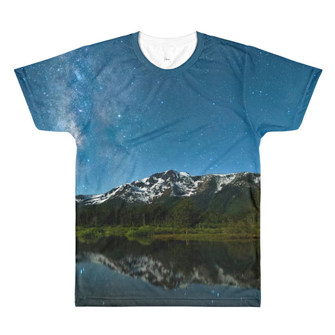 Milkyway Over Tallac Sublimation men’s crewneck t-shirt
