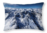 Mt Tallac Winter Aerial - Brad Scott - Throw Pillow-Lake Tahoe Prints
