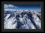 Mt Tallac Winter Aerial - Brad Scott - Framed Print