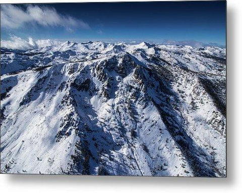 Mt Tallac Winter Aerial - Brad Scott - Metal Print