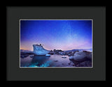 Night Shine , Bonsai Rock Lake Tahoe - Framed Print
