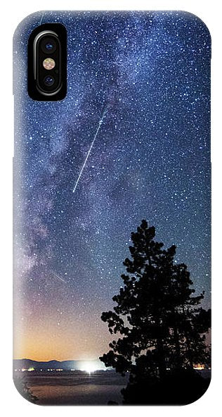 Perseid Meteor Shower From Tahoe by Brad Scott - Phone Case-Phone Case-IPhone X Case-Lake Tahoe Prints