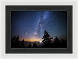 Perseid Meteor Shower From Tahoe - Framed Print