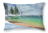Pristine Shores By Brad Scott - Throw Pillow-Lake Tahoe Prints